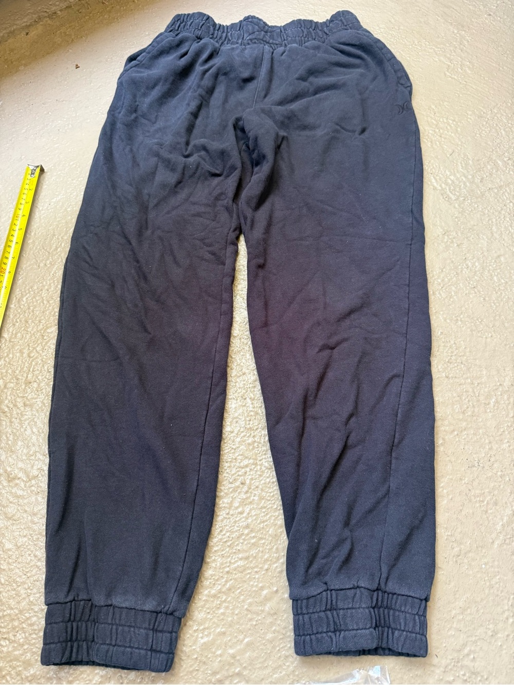 Hurley Black Elastic Waist Track Joggers size Large